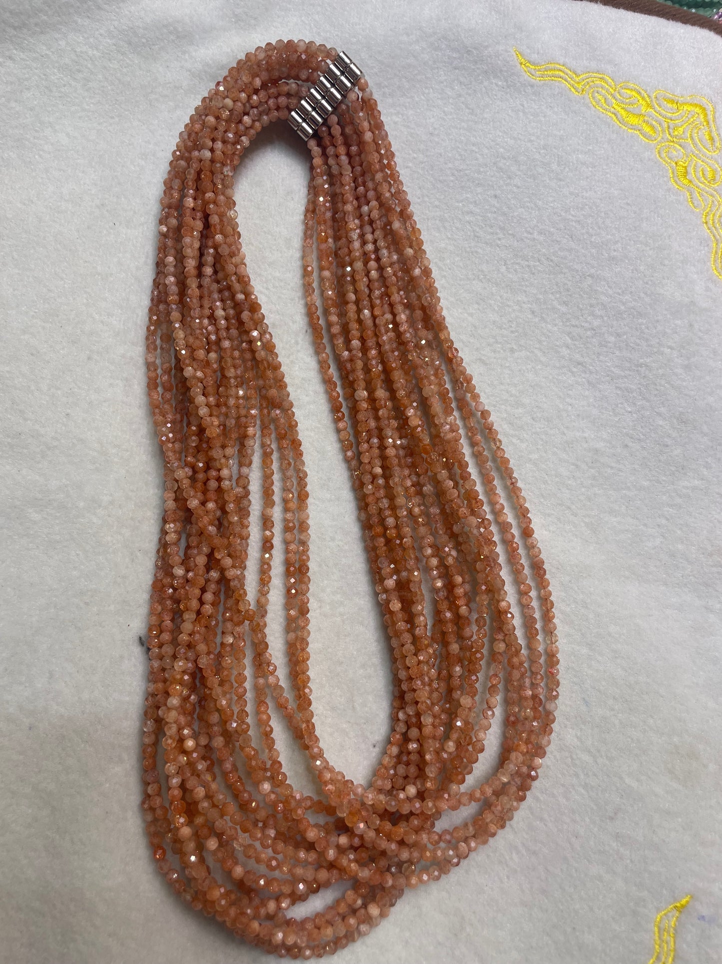 Golden sand stone necklace