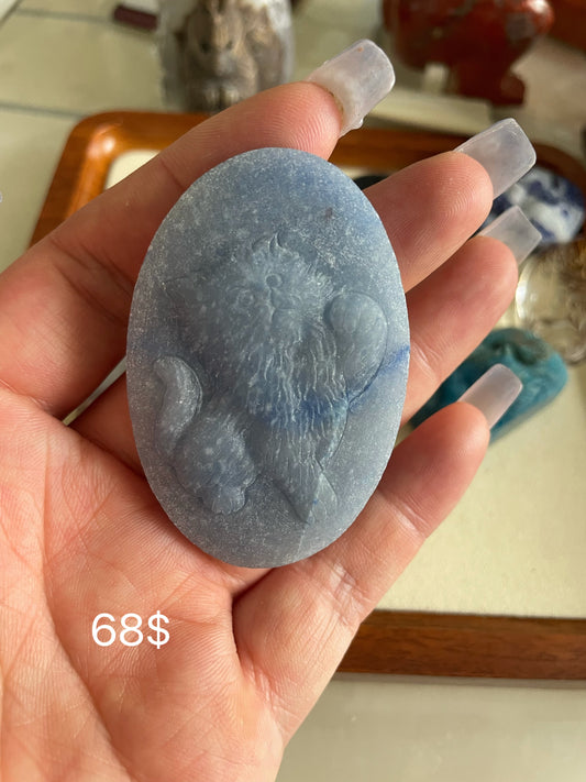 Blue aventurine cat