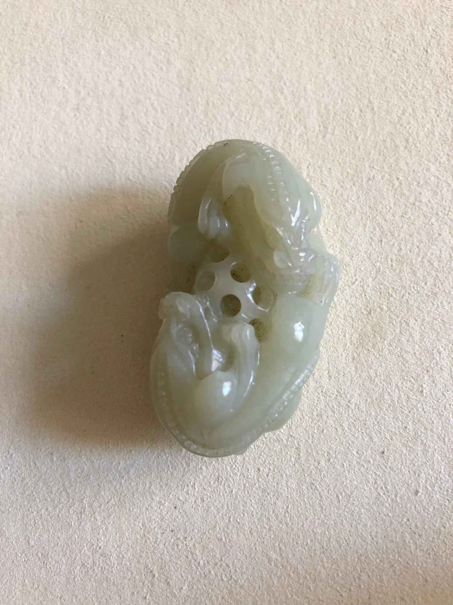 Natural Hetian jade double Pixiu play sphere