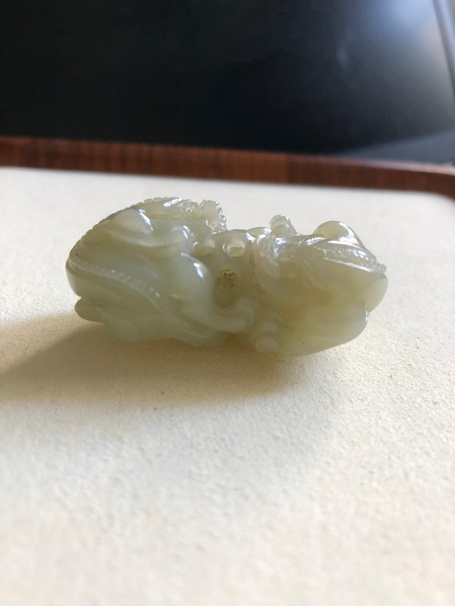 Natural Hetian jade double Pixiu play sphere