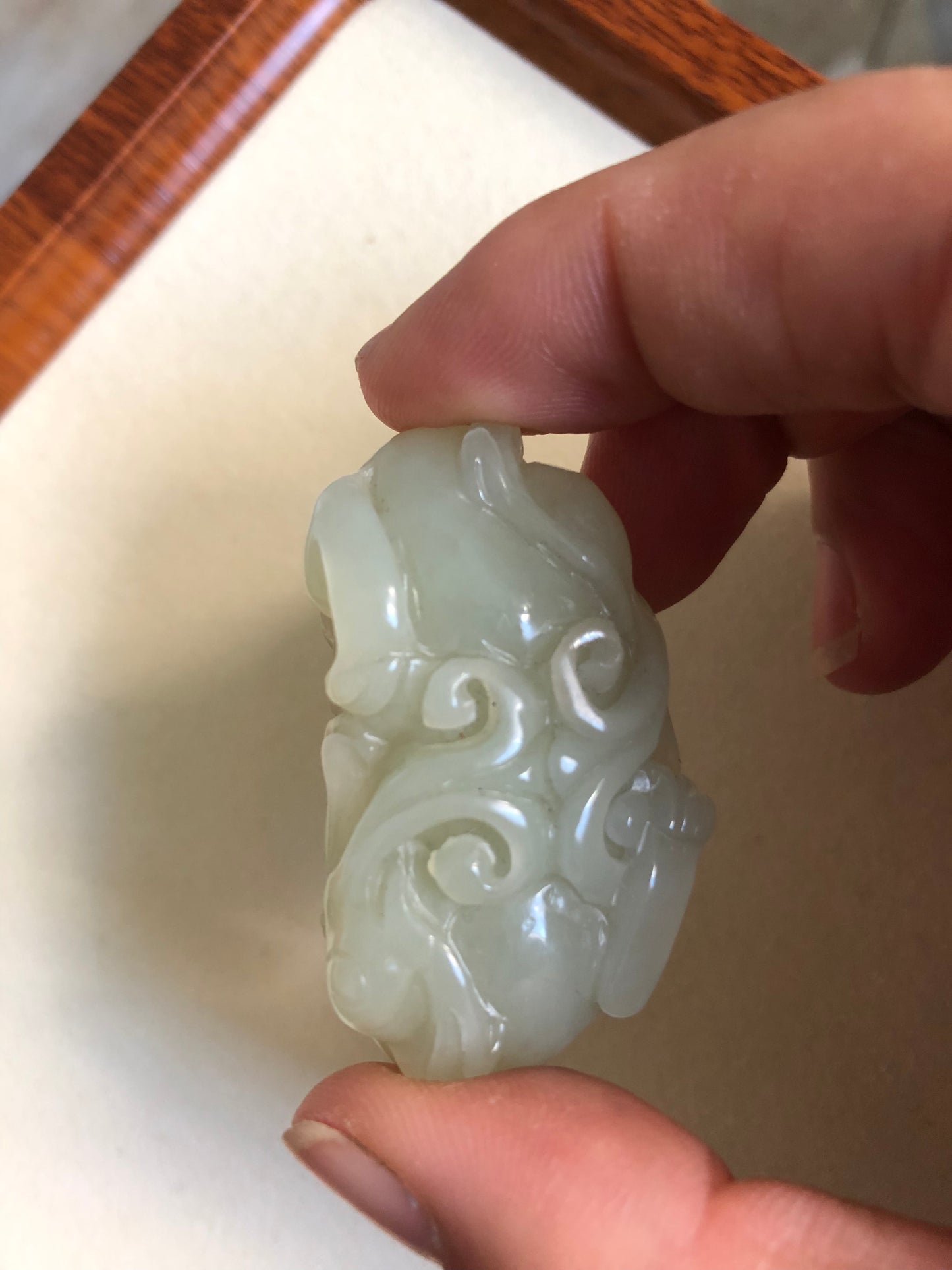 Natural Hetian jade double Pixiu play sphere