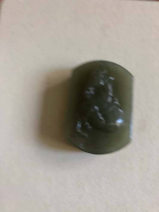 Natural Hetian jade horse belt buckle