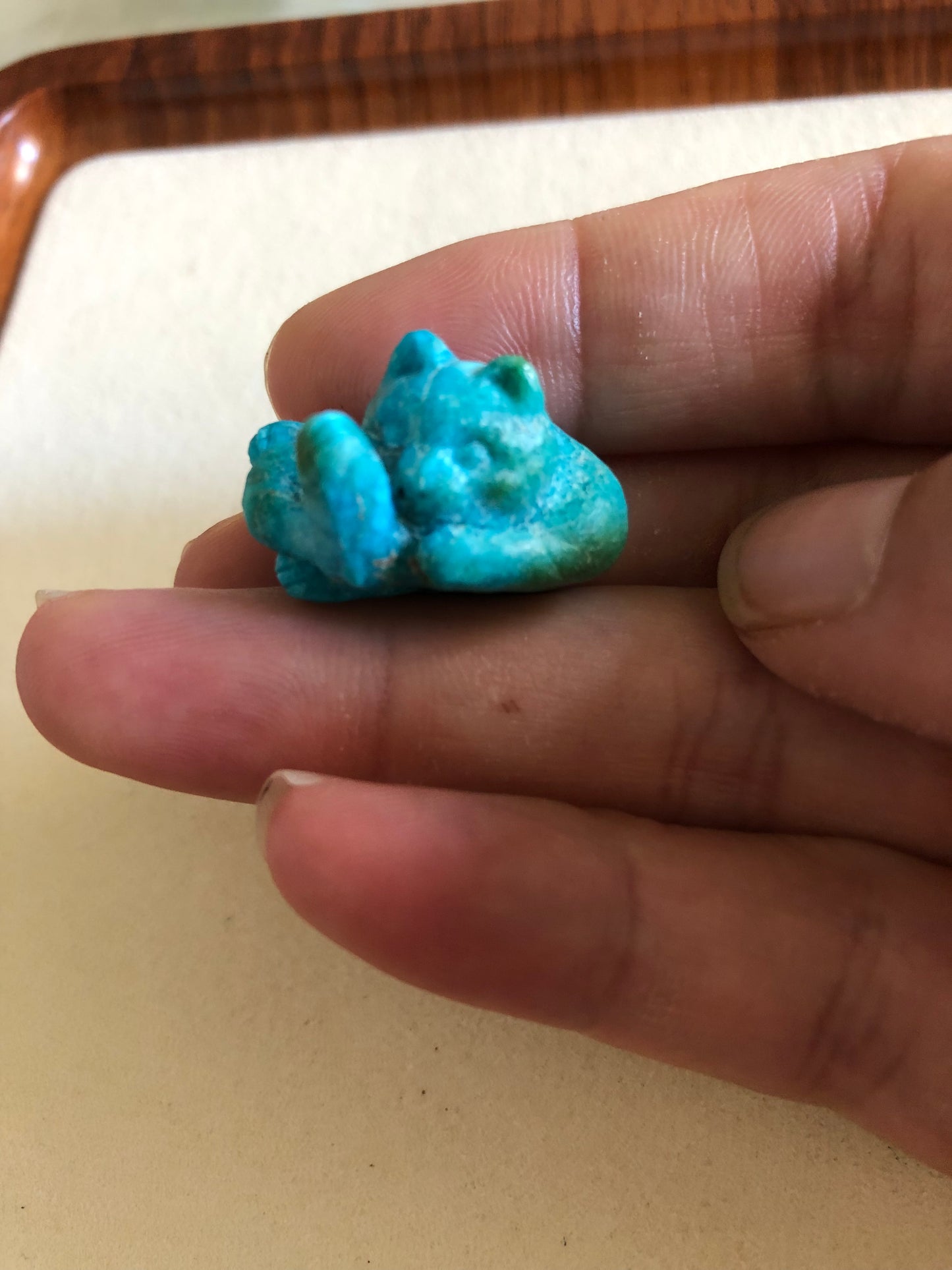 Natural turquoise cat pendent,master carver