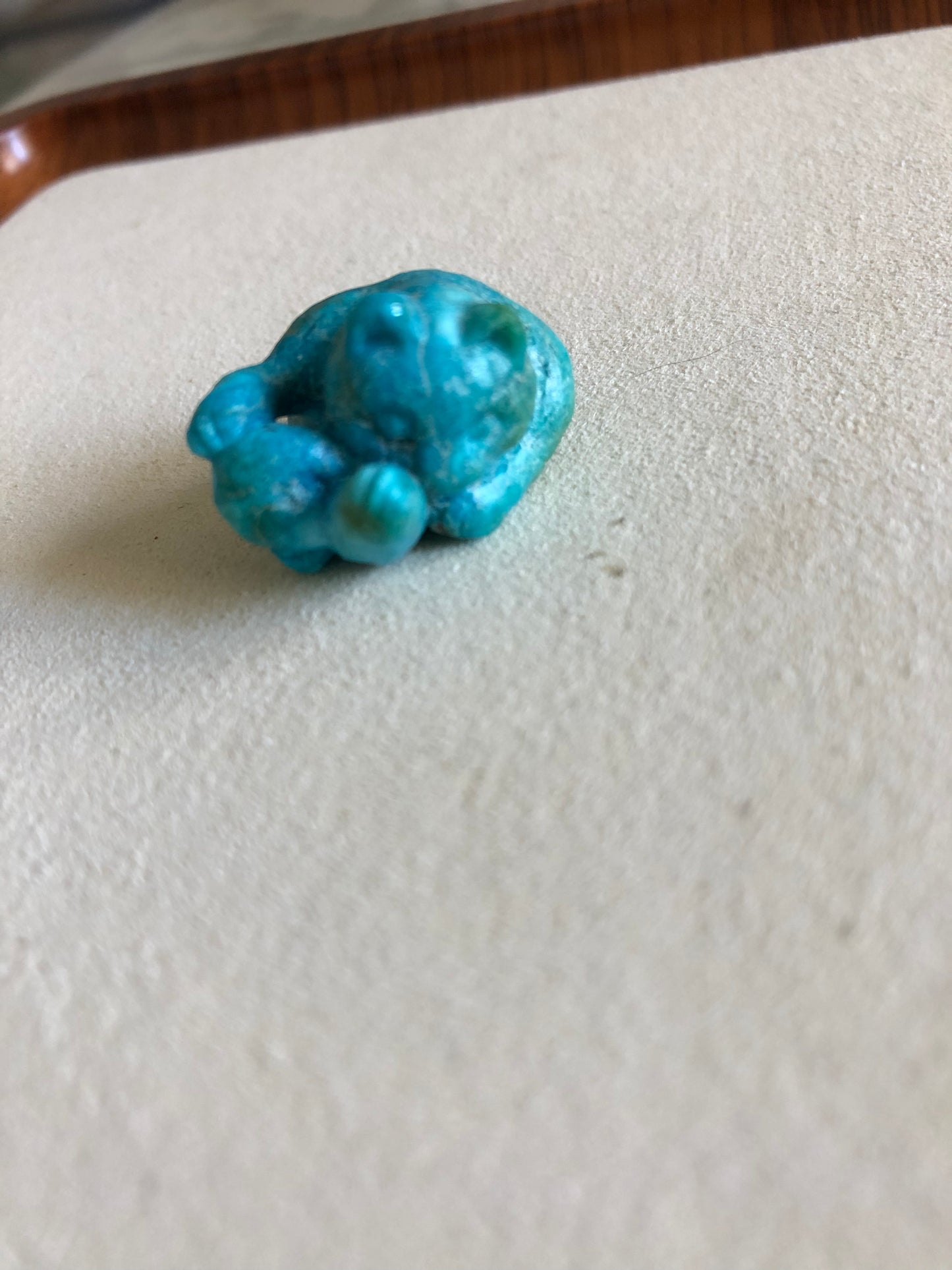 Natural turquoise cat pendent,master carver