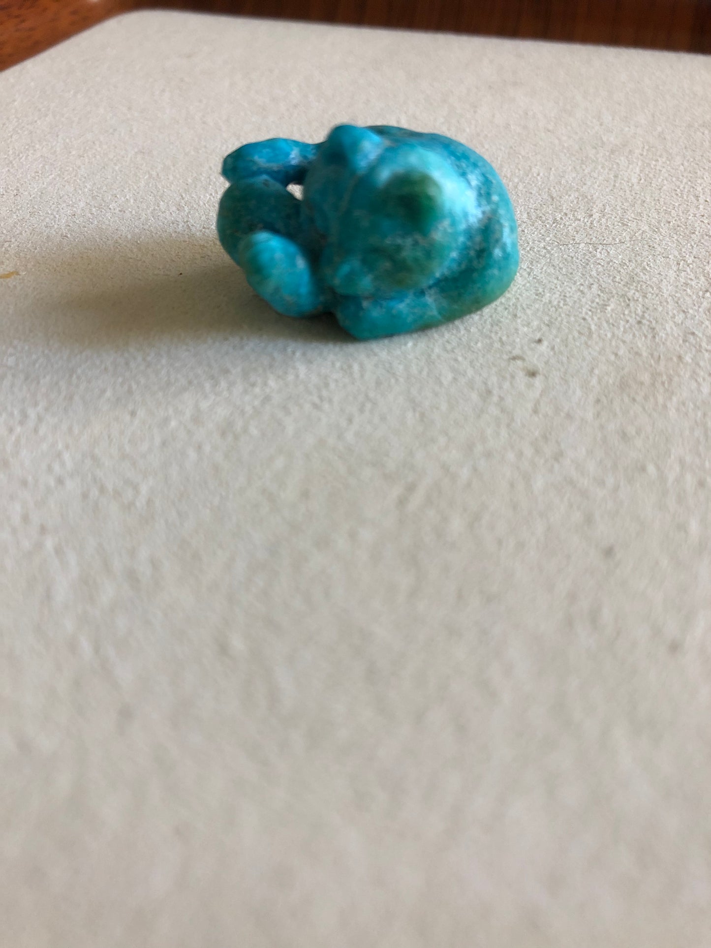 Natural turquoise cat pendent,master carver