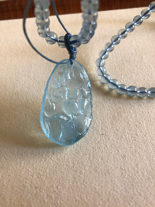 Aquarium double cat necklace