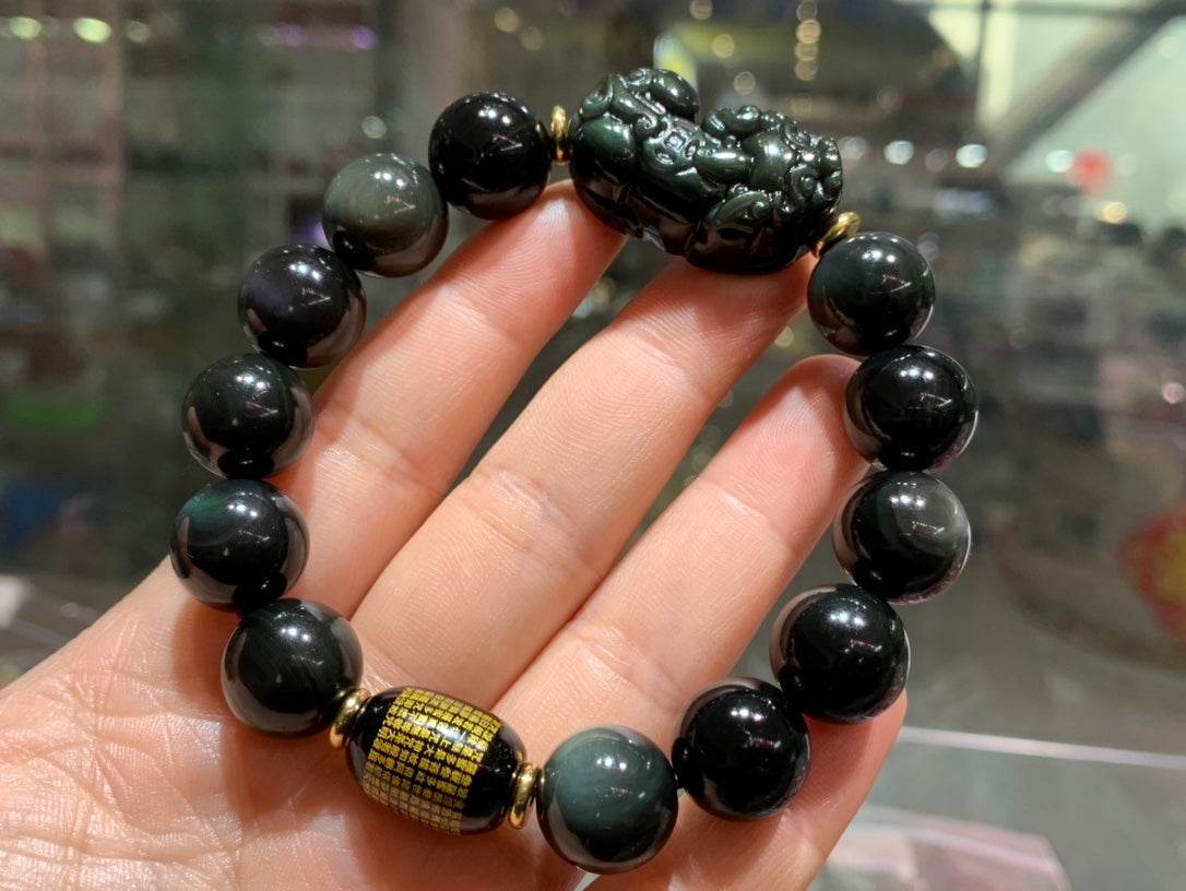 Obsidian with the pixiu bracelet